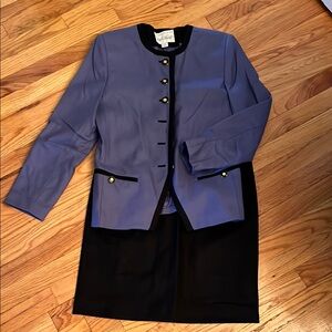 Lord & Taylor purple and black two-piece suit- size 6